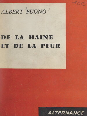 cover image of De la haine et de la peur